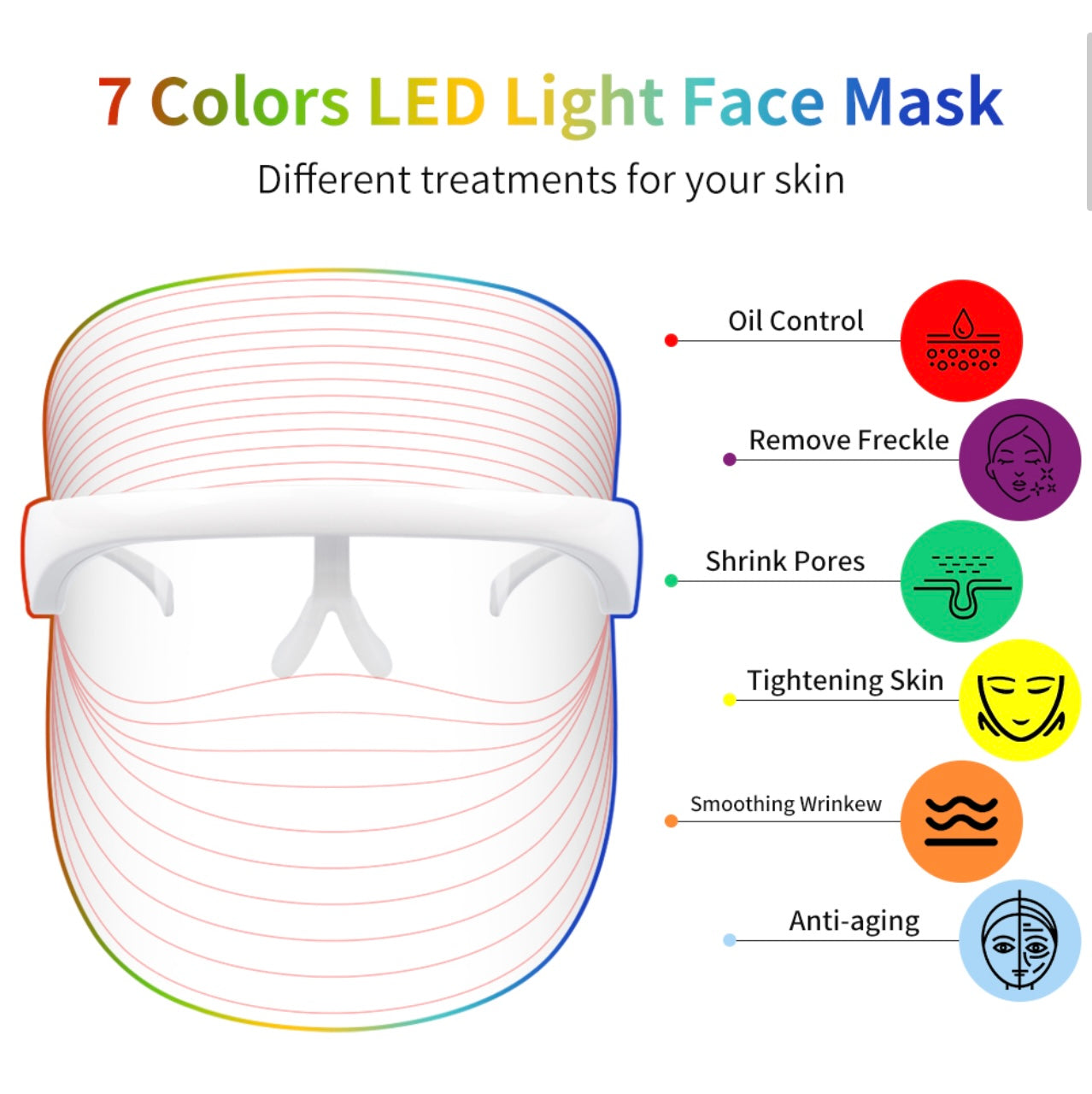 7 COLORS LED MASK THERAPY